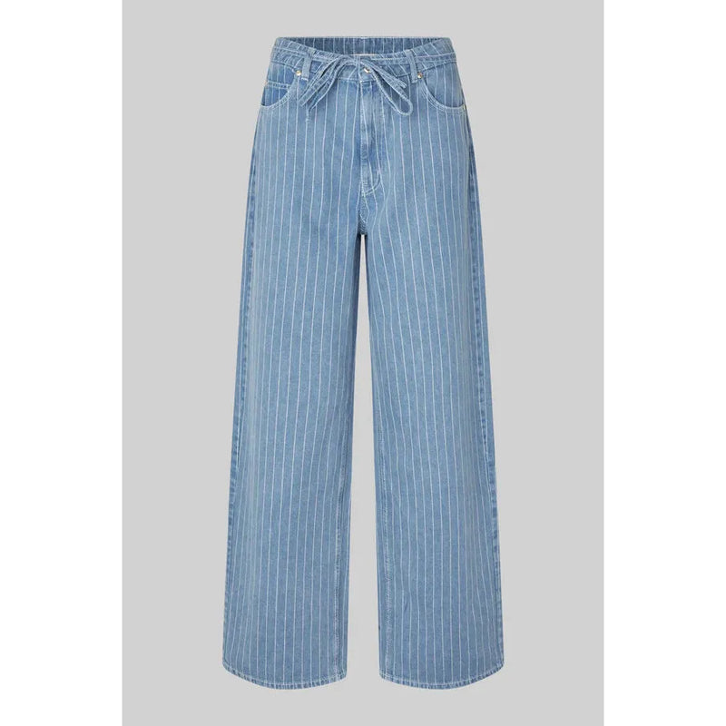 Layne Stripe Wide Jeans Light Denim