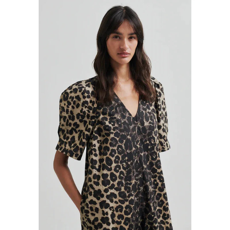 Leora Maxi Dress Dark Leopard