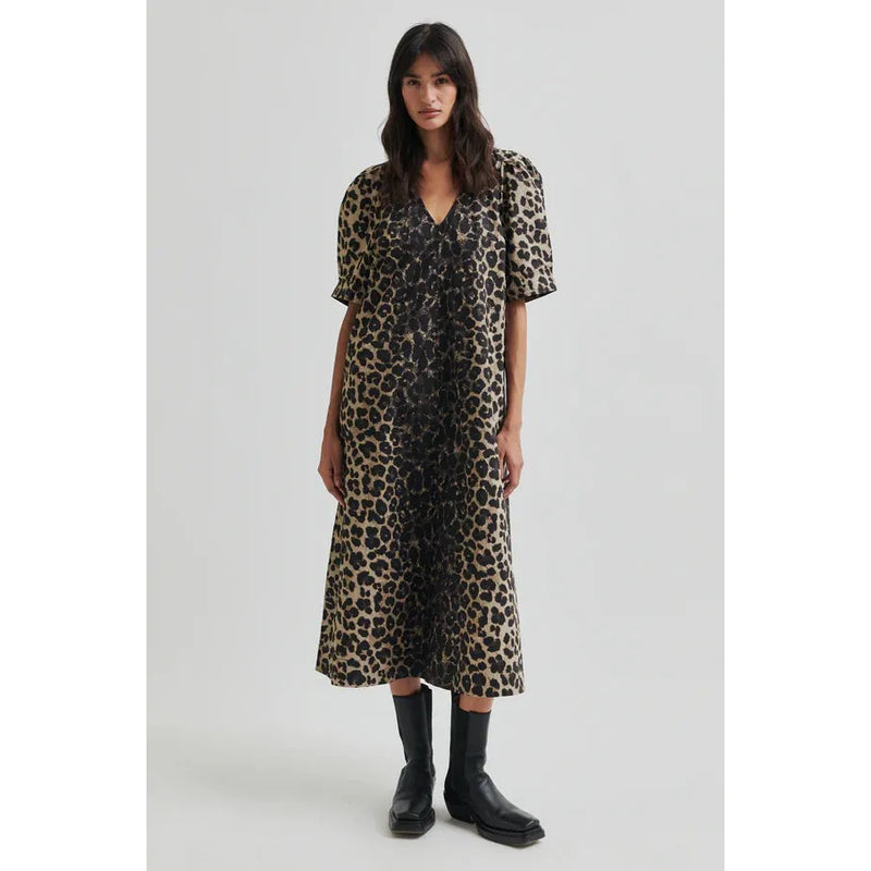 Leora Maxi Dress Dark Leopard