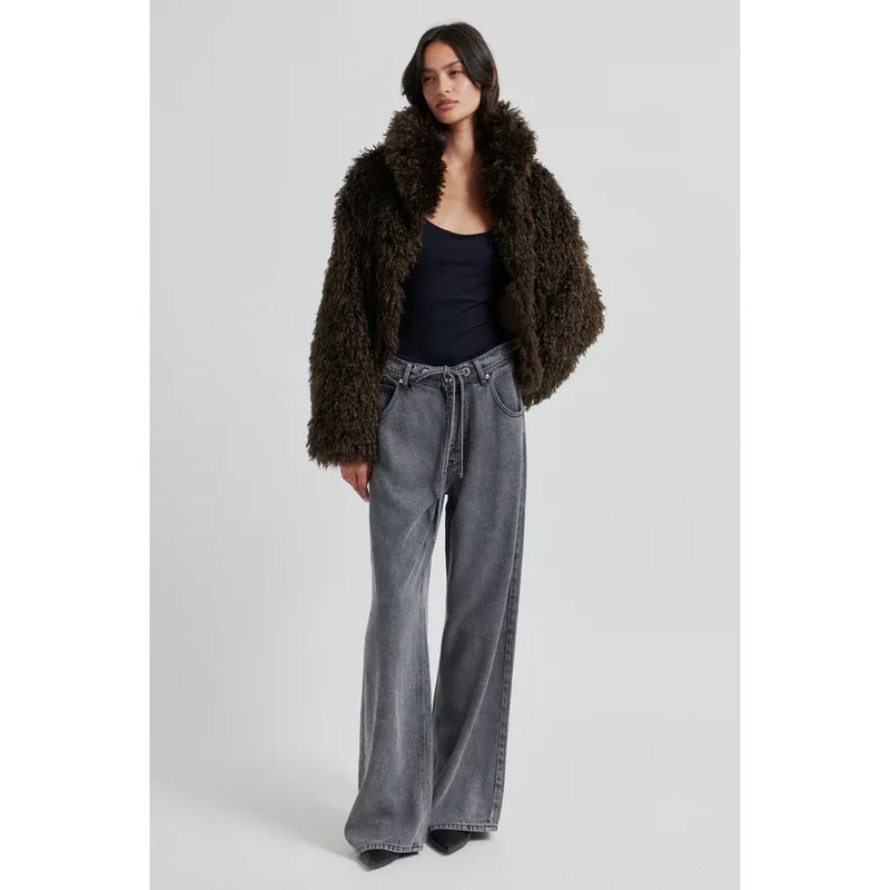 Ophie Fluffy Jacket Delicioso Brown