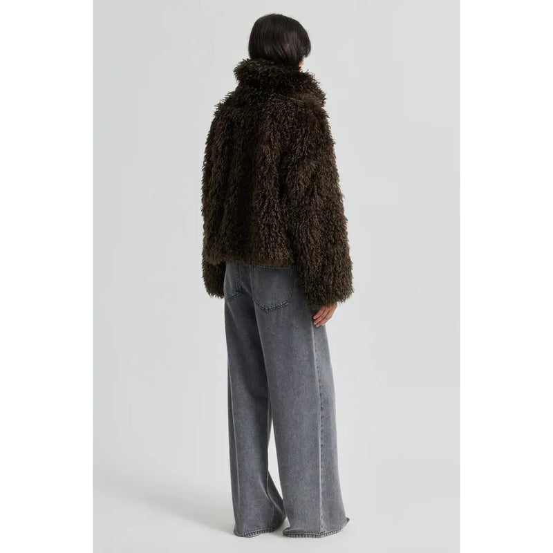 Ophie Fluffy Jacket Delicioso Brown