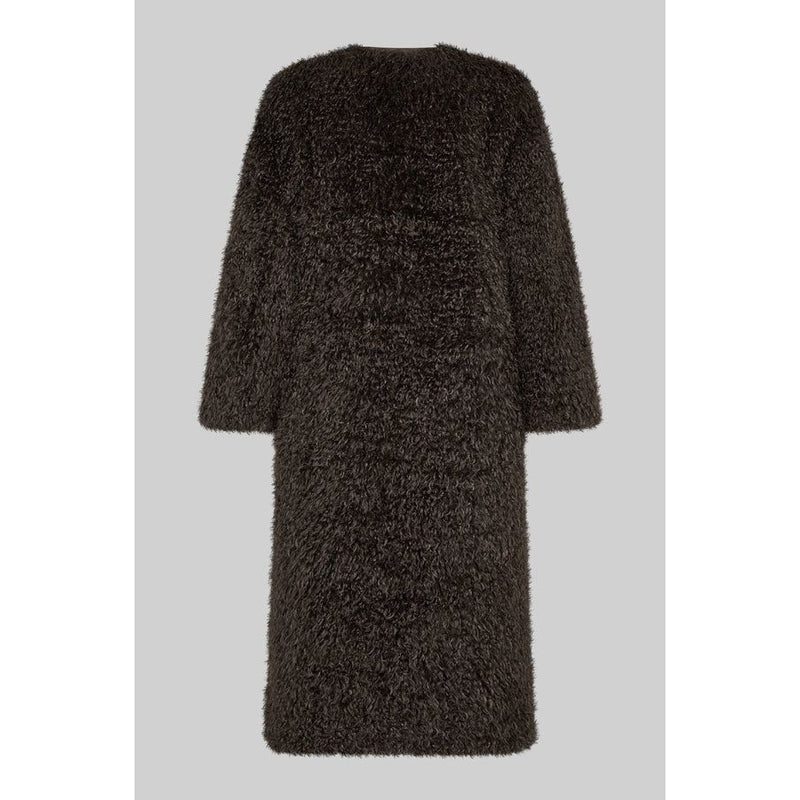 Ophie Faux Fur Shaggy Coat Delicioso Brown