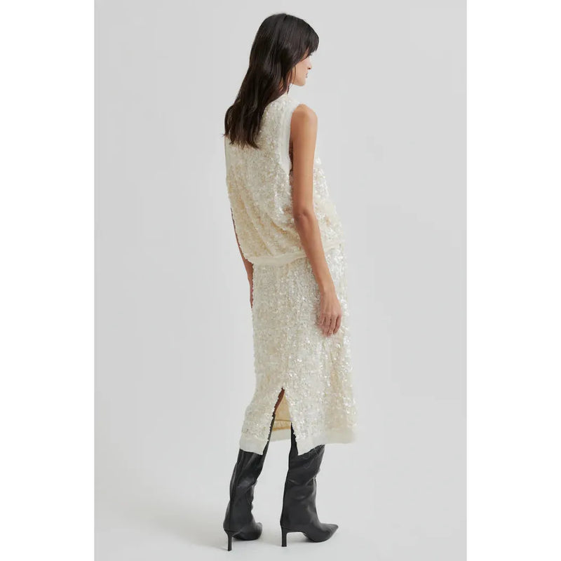 Shiny Top Cream Sequin