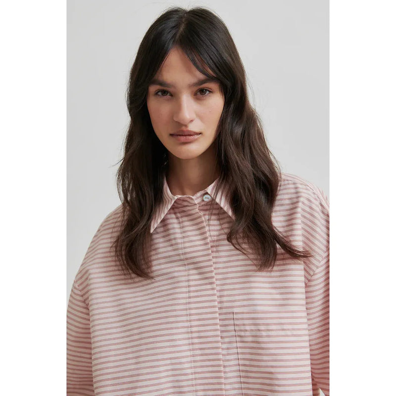 Becka Stripe Shirt Rose Pink