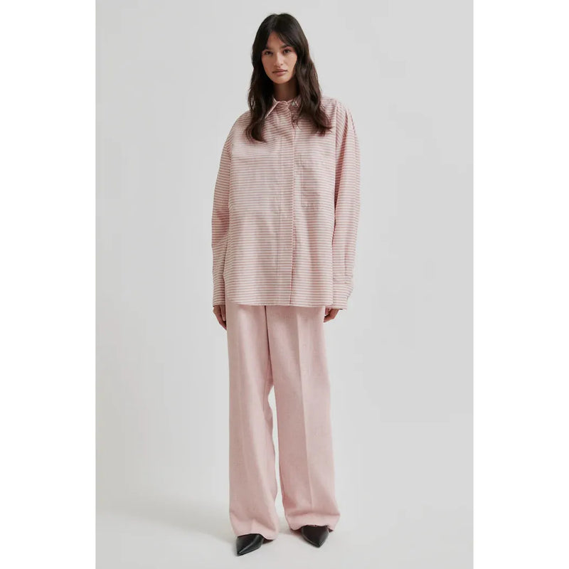 Becka Stripe Shirt Rose Pink