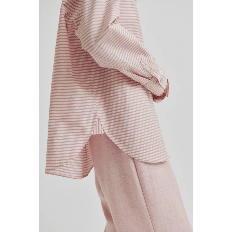 Becka Stripe Shirt Rose Pink