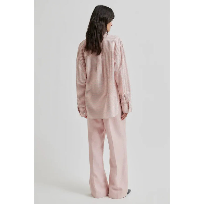 Becka Stripe Shirt Rose Pink