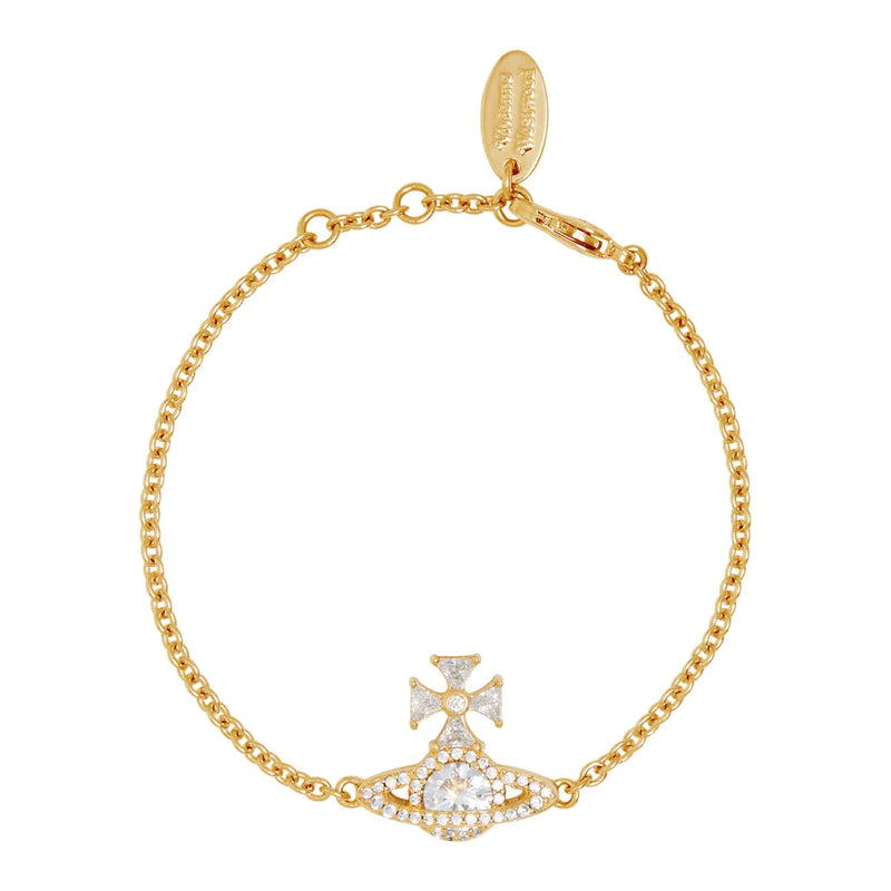 Mila CZ Bracelet Gold/White