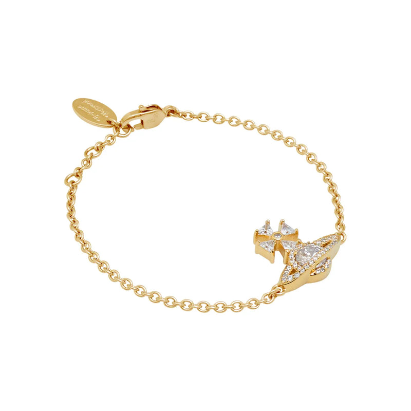 Mila CZ Bracelet Gold/White