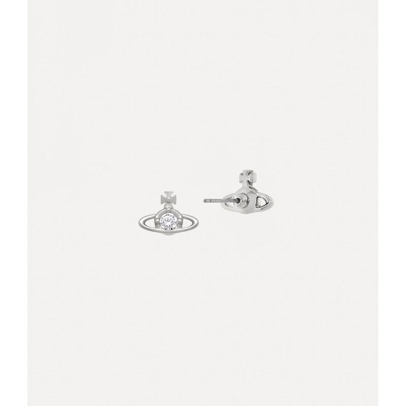 Nano Solitaire Earrings Platinum/Crystal