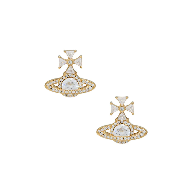 Mila Earrings Gold/White