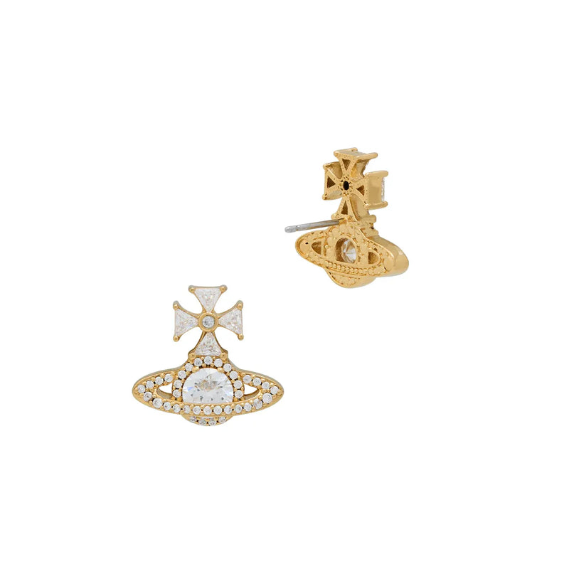 Mila Earrings Gold/White