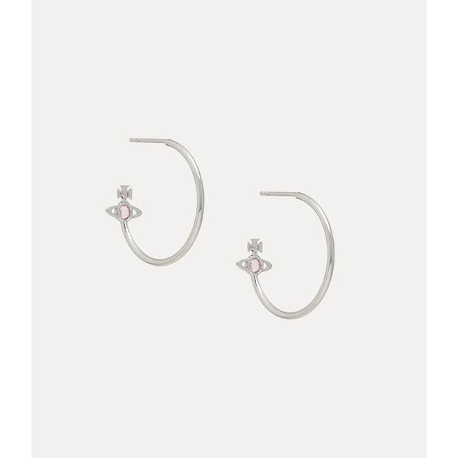 Heather Hoop Earrings Platinum/Lavender