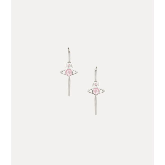 Heather Hoop Earrings Platinum/Lavender
