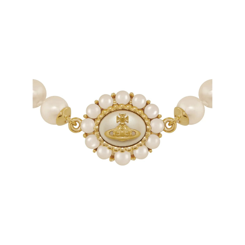 Amaya Large Pearl Necklace Gold / Creamrose Pearl/ Pink