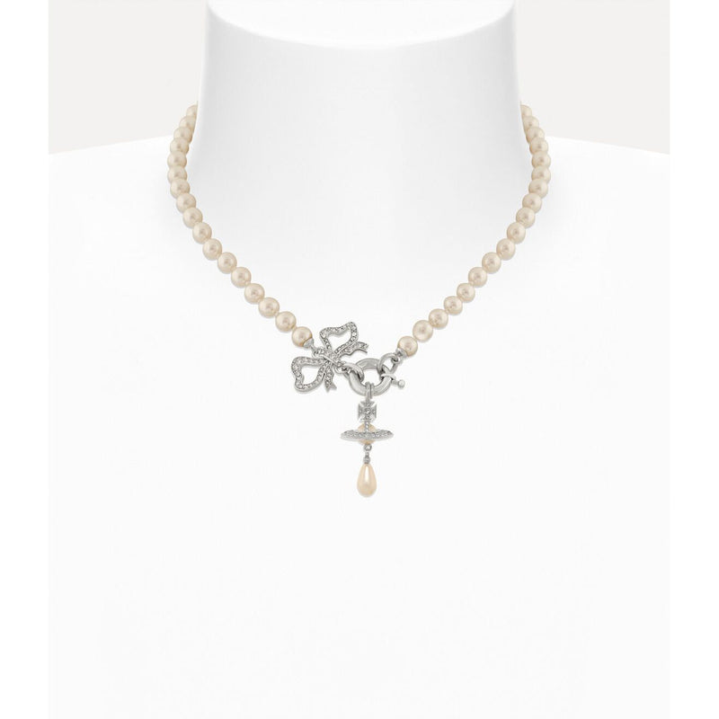 Rigoberta Pearl Necklace Platinum/Cream/Pearl