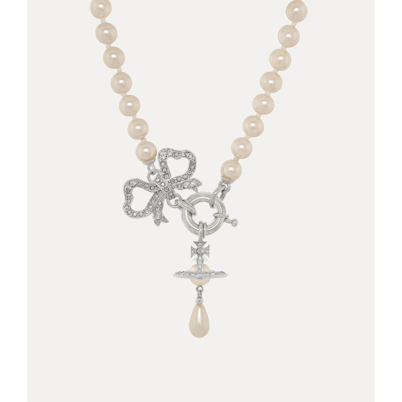 Rigoberta Pearl Necklace Platinum/Cream/Pearl