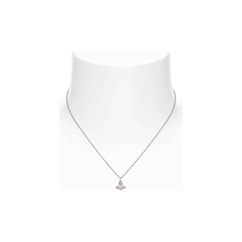 London Orb Pendant Platinum/Milky Peach
