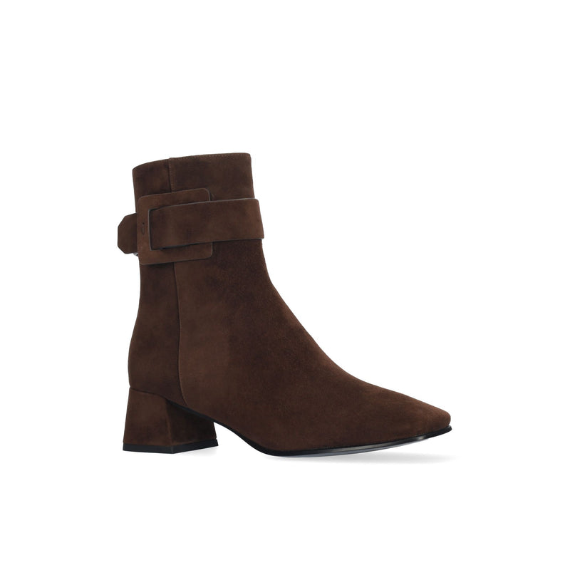 Suede Bootie Dark Brown