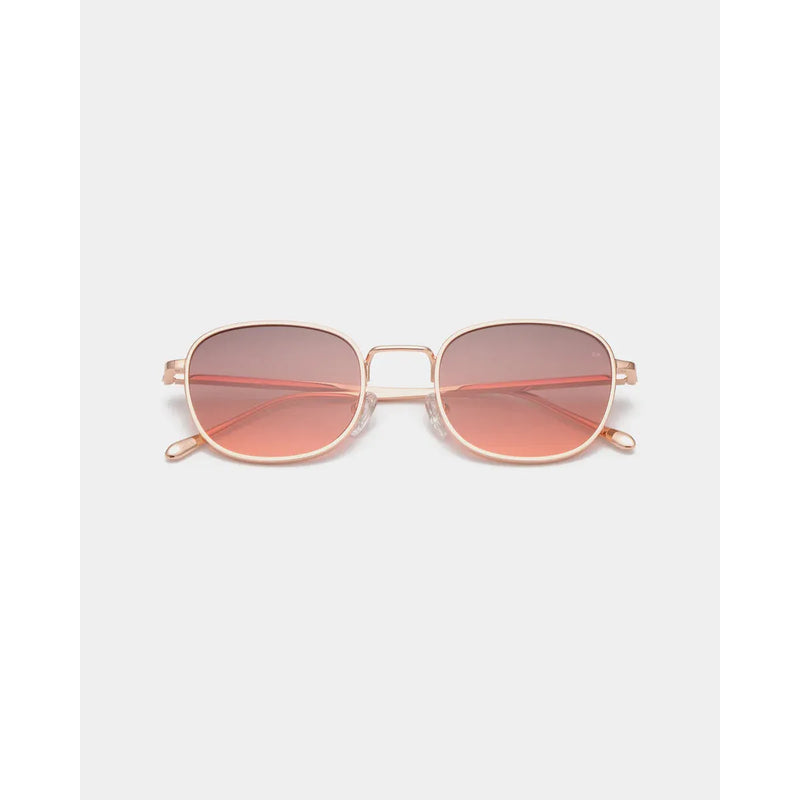 HELLO Metal Frame Sunglasses Rose Gold
