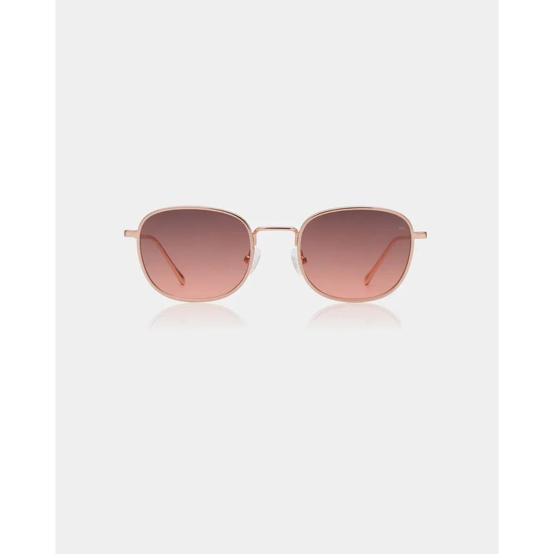 HELLO Metal Frame Sunglasses Rose Gold