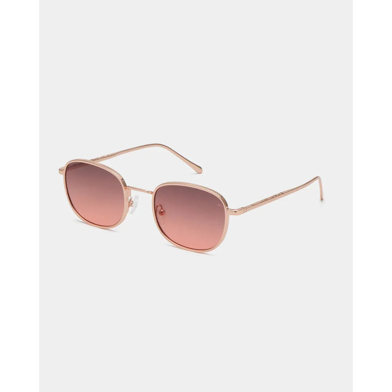 HELLO Metal Frame Sunglasses Rose Gold