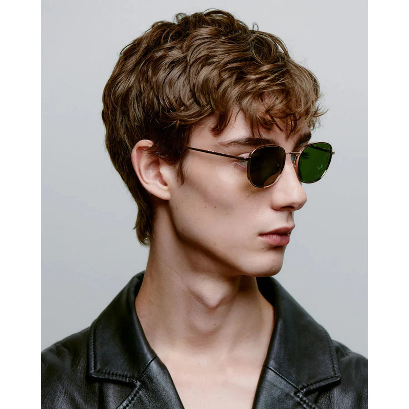 HELLO Metal Frame Sunglasses Gold