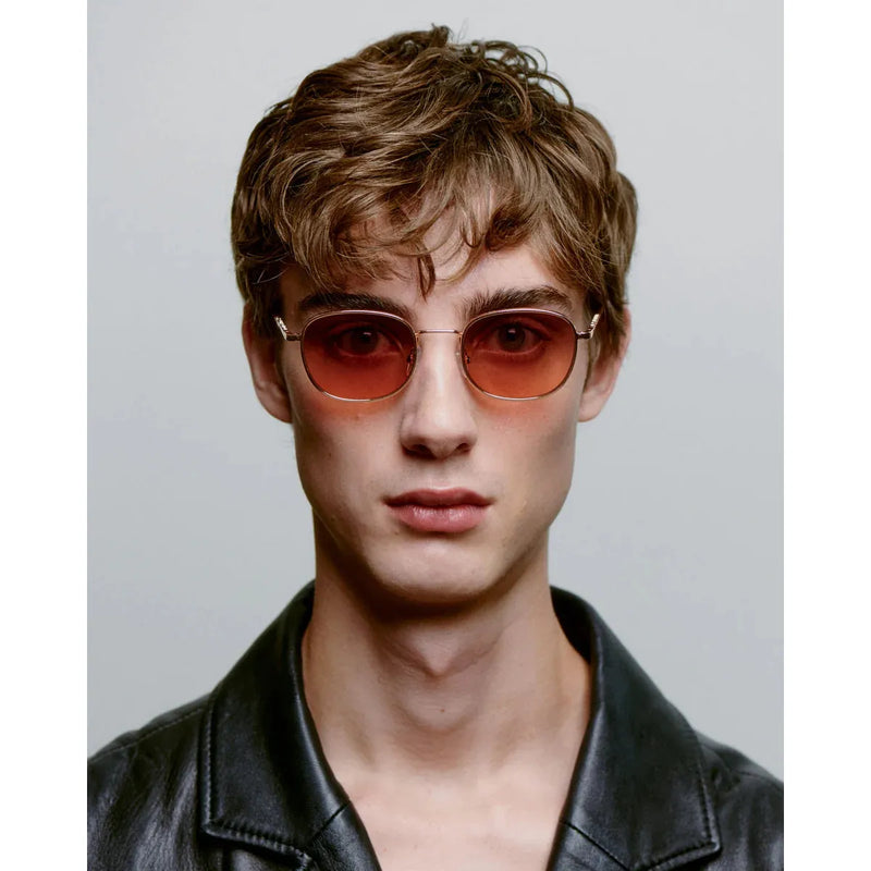 HELLO Metal Frame Sunglasses Rose Gold