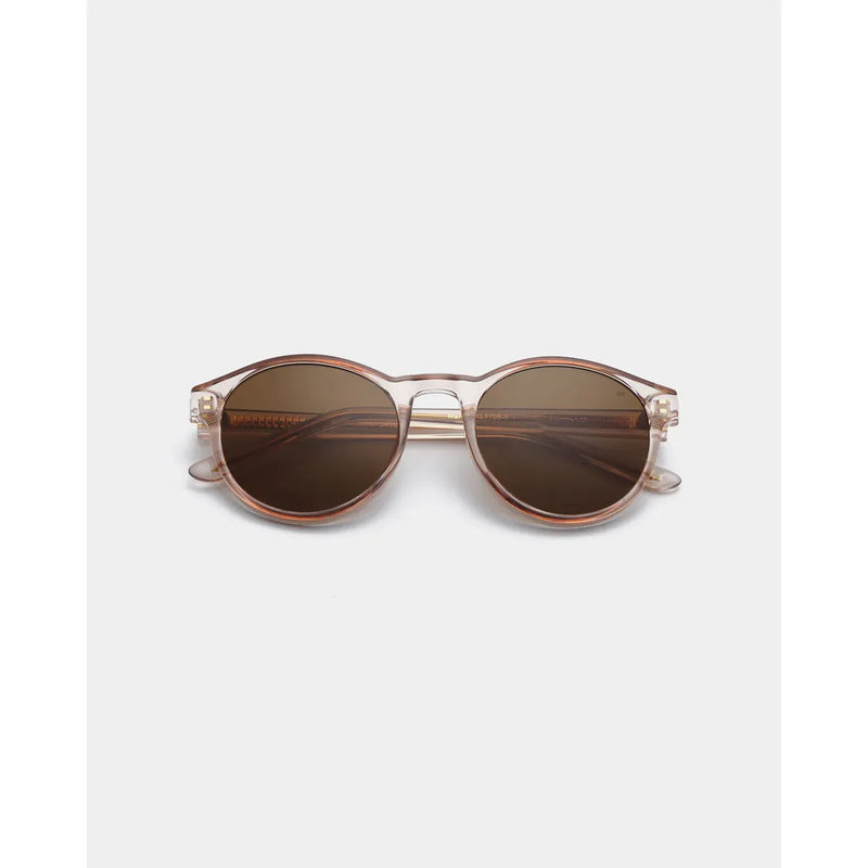 MARVIN Round Frame Sunglasses Champagne