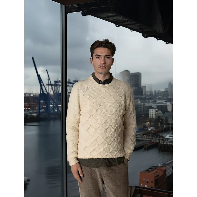 Avery Cable Knit Ecru