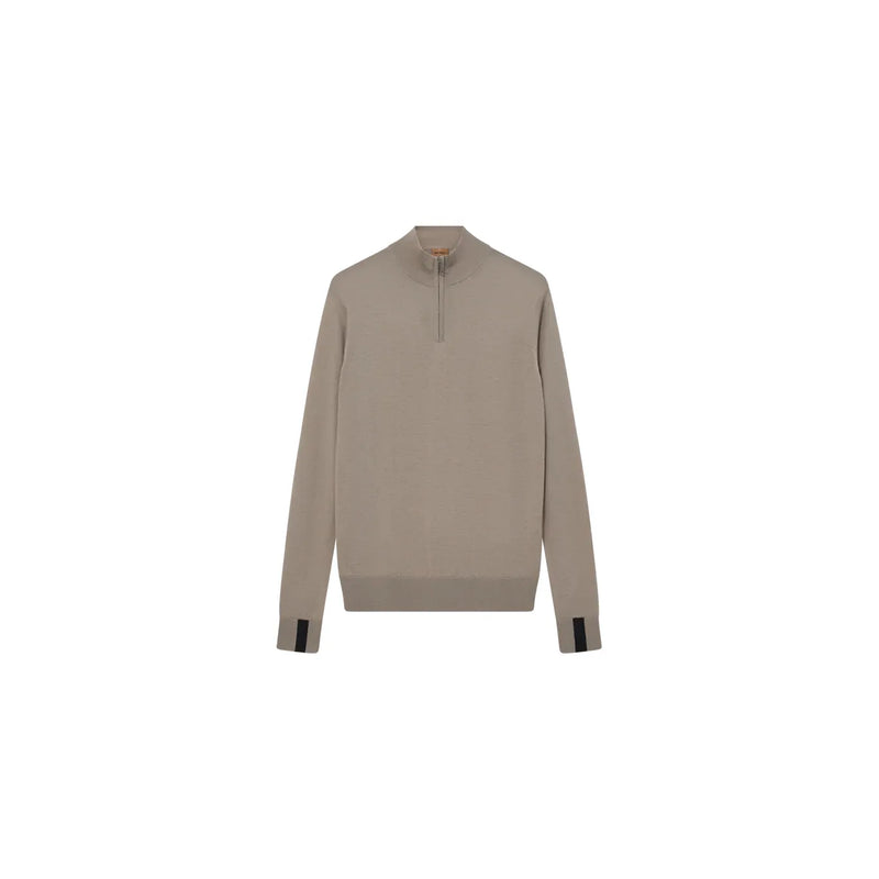 Mos Mosh Adam Zip Knit Stone