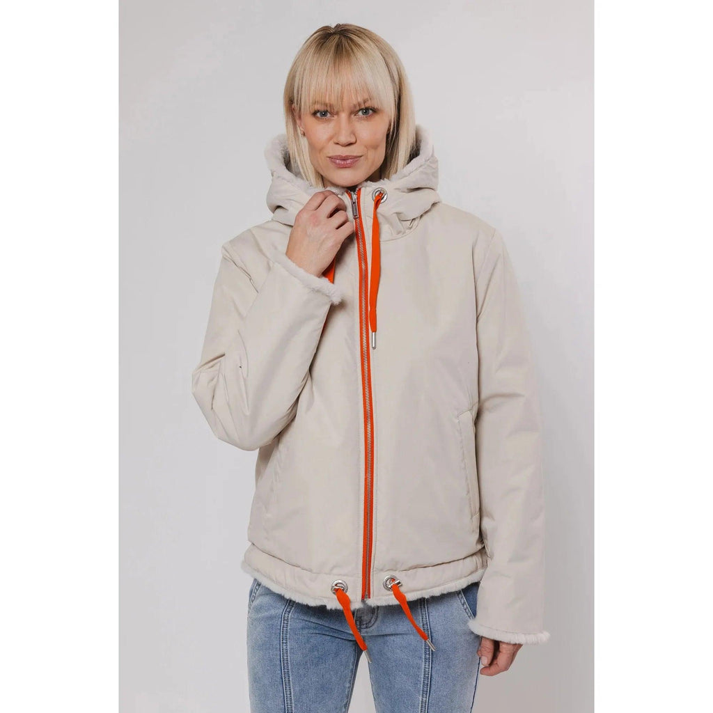 Aviva Reversible Jacket With Hood Birch & Birch - AgathaBoutiqueLtd