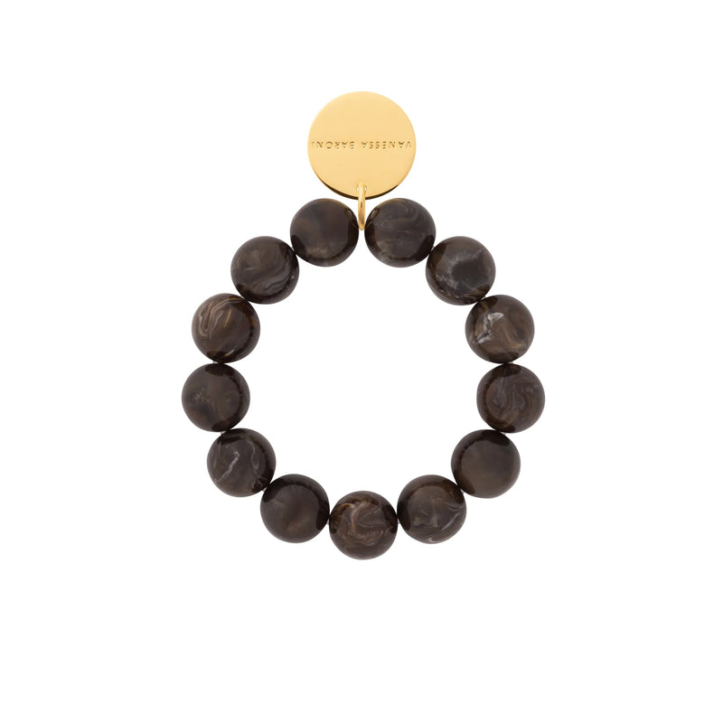 Beads Flex Bracelet Dark Brown