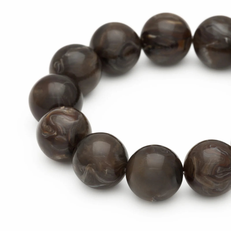 Beads Flex Bracelet Dark Brown