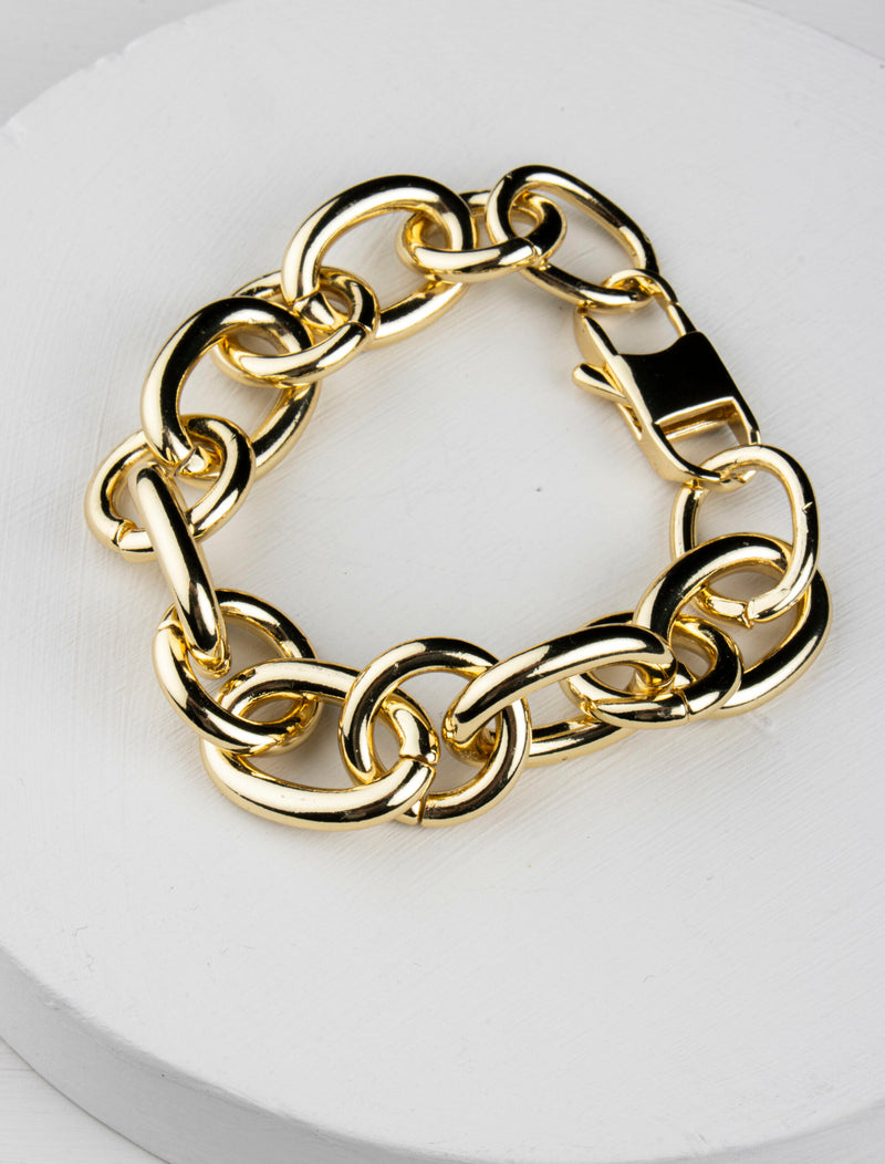 Portia Chunky Link Bracelet Gold Plated