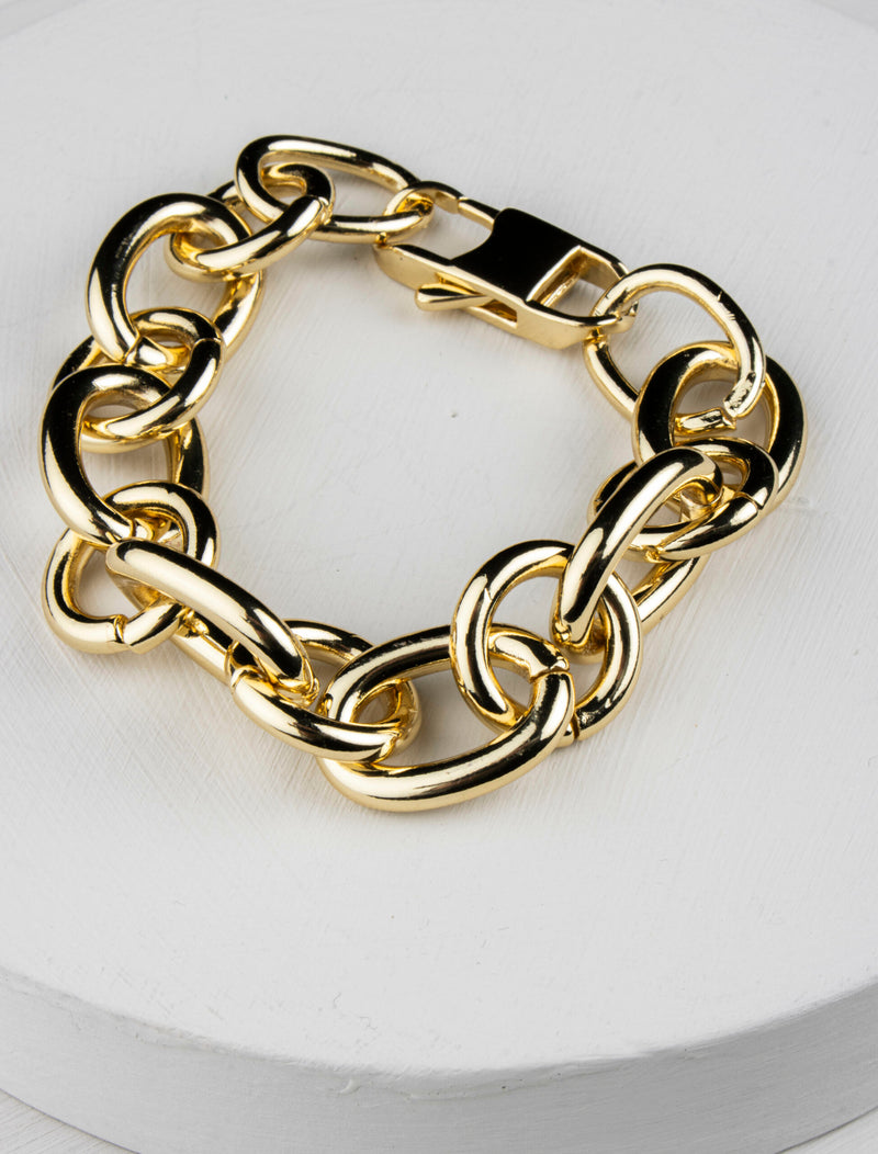 Portia Chunky Link Bracelet Gold Plated