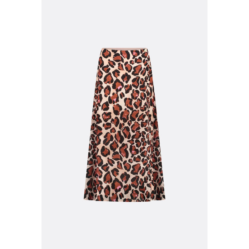 Lila Midi Leopard Queen Skirt Leopard Black - AgathaBoutiqueLtd