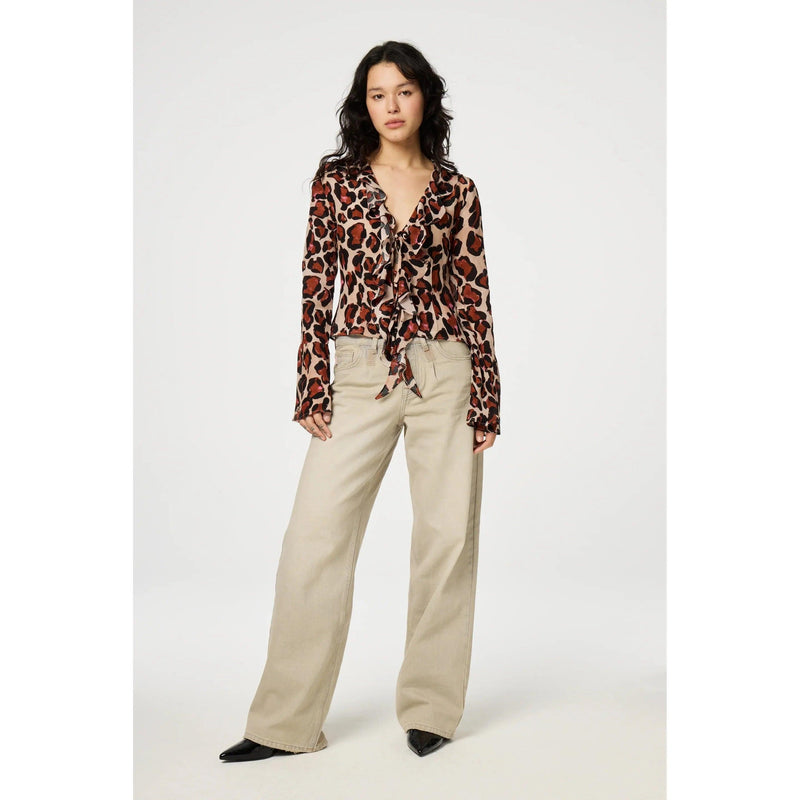 Britney Blouse Leopard Queen Leopard - AgathaBoutiqueLtd