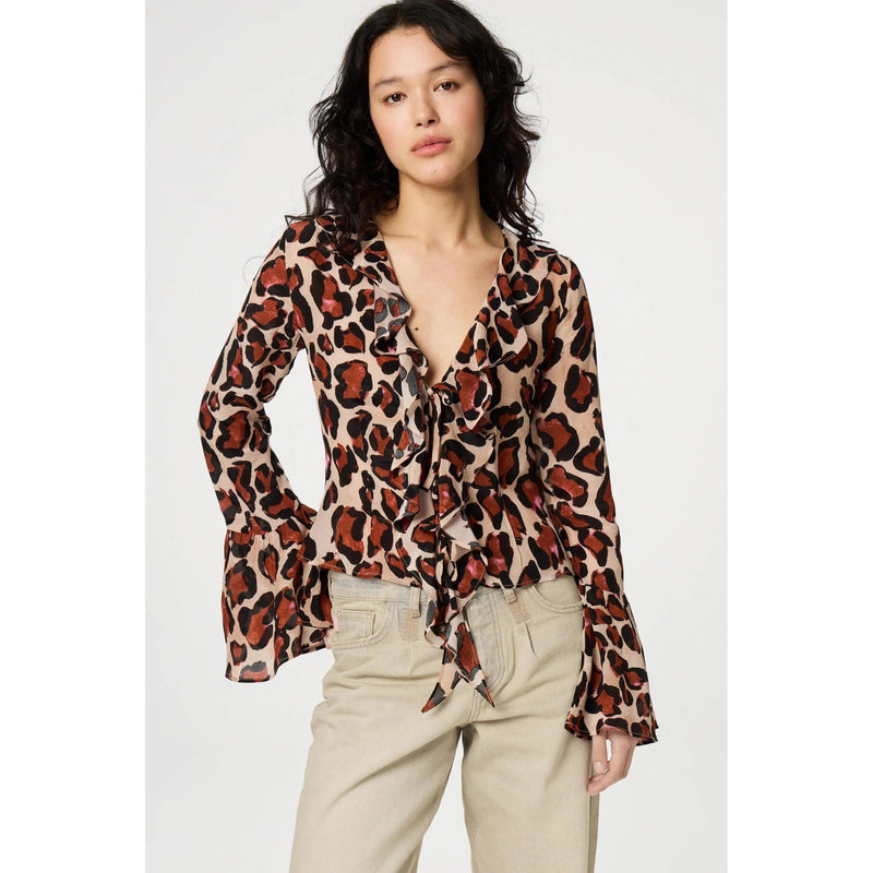 Britney Blouse Leopard Queen Leopard - AgathaBoutiqueLtd