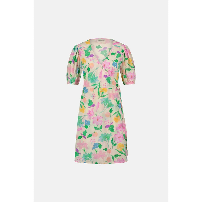 Cloe Wrap Dress Warm White Print
