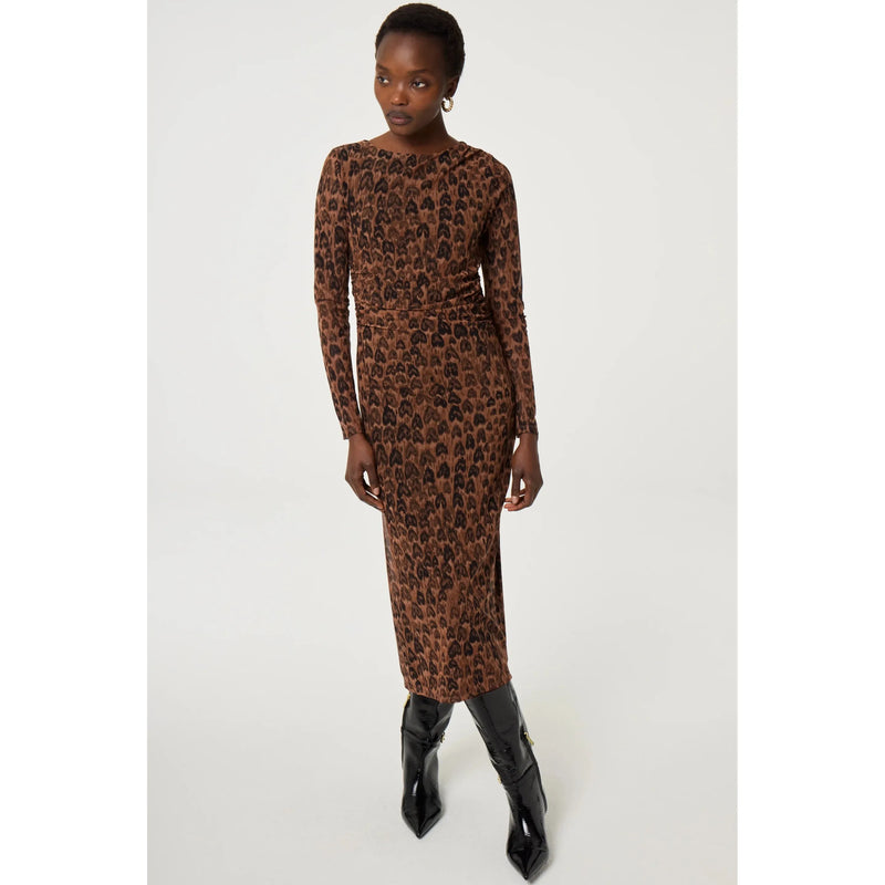 Ashley Dress Burnt Sugar Loving Leopard Print