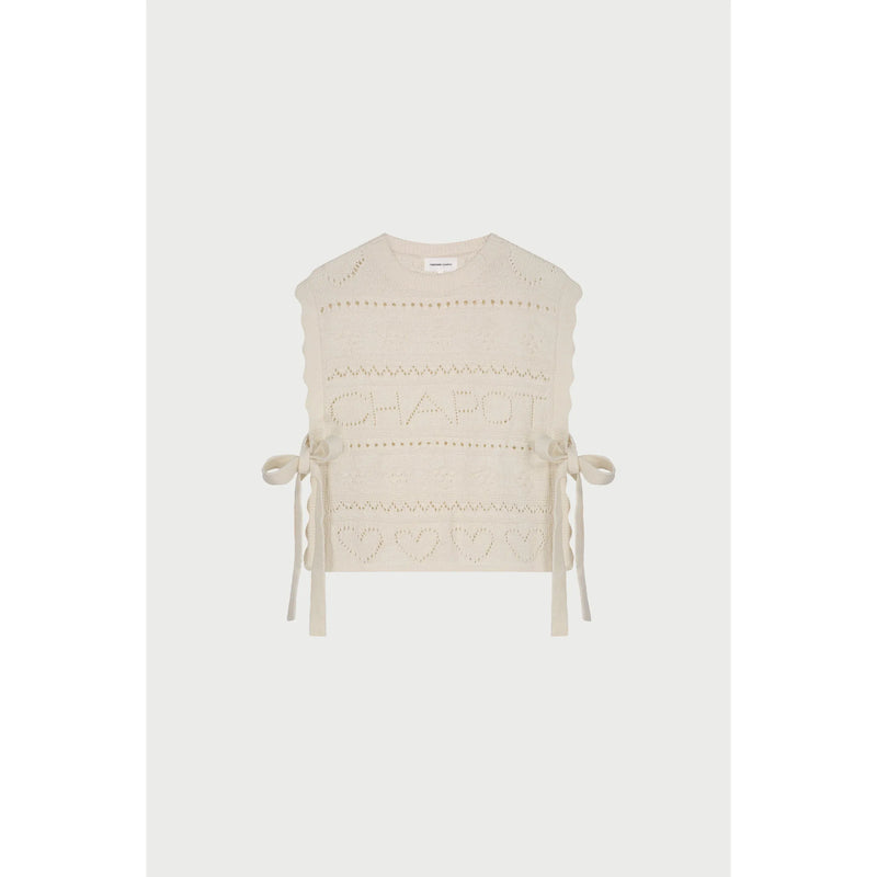 Kamilla Knitted Tabbard Off White