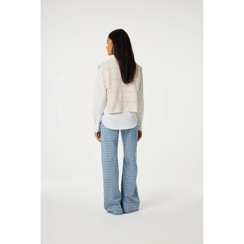 Kamilla Knitted Tabbard Off White