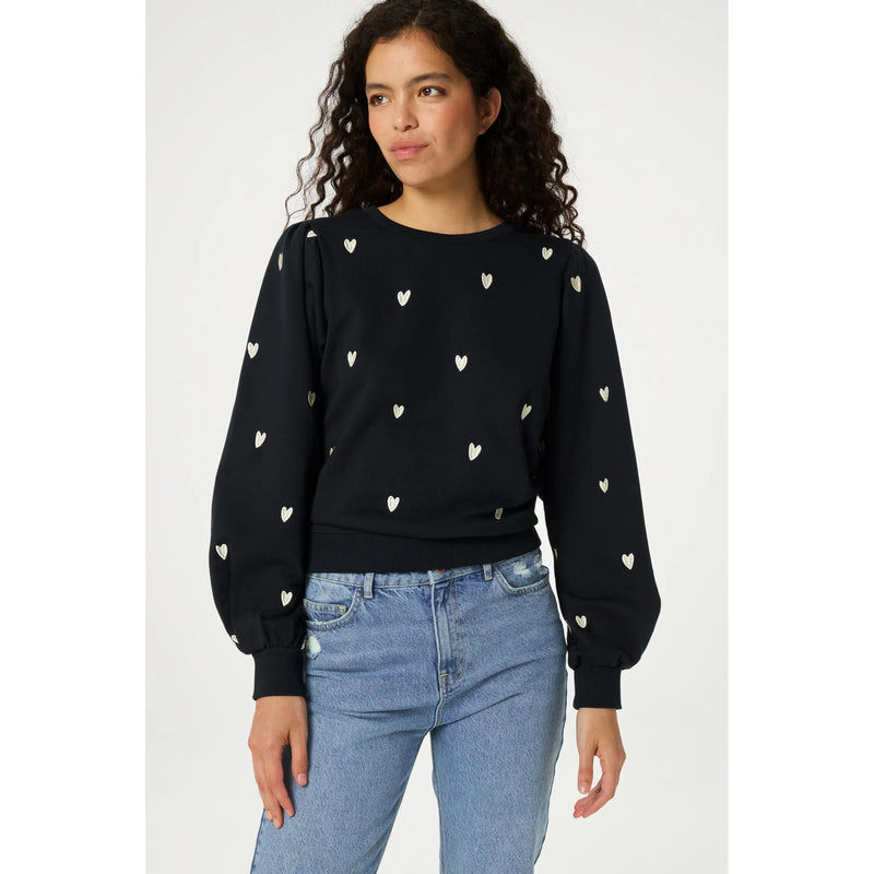 Dina Hearts Sweatshirt Black