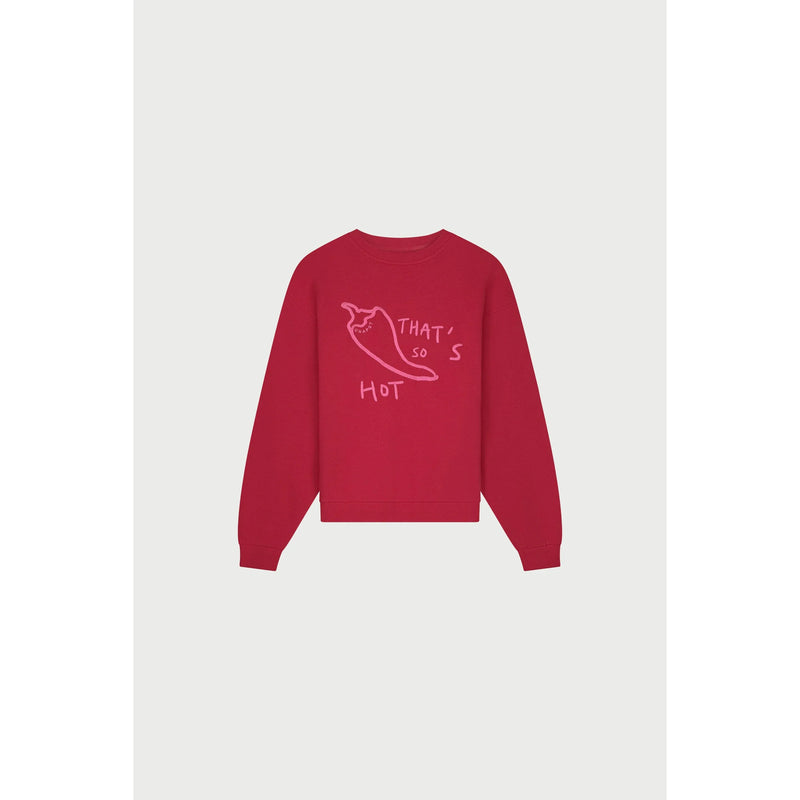 Hot Chilli Terry Sweatshirt Red