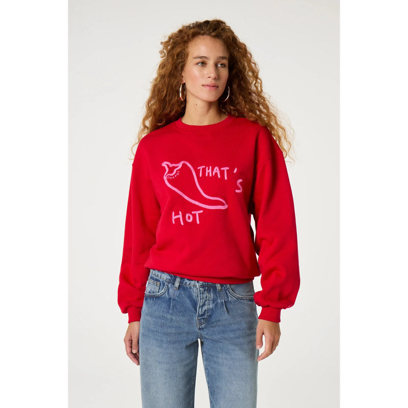 Hot Chilli Terry Sweatshirt Red