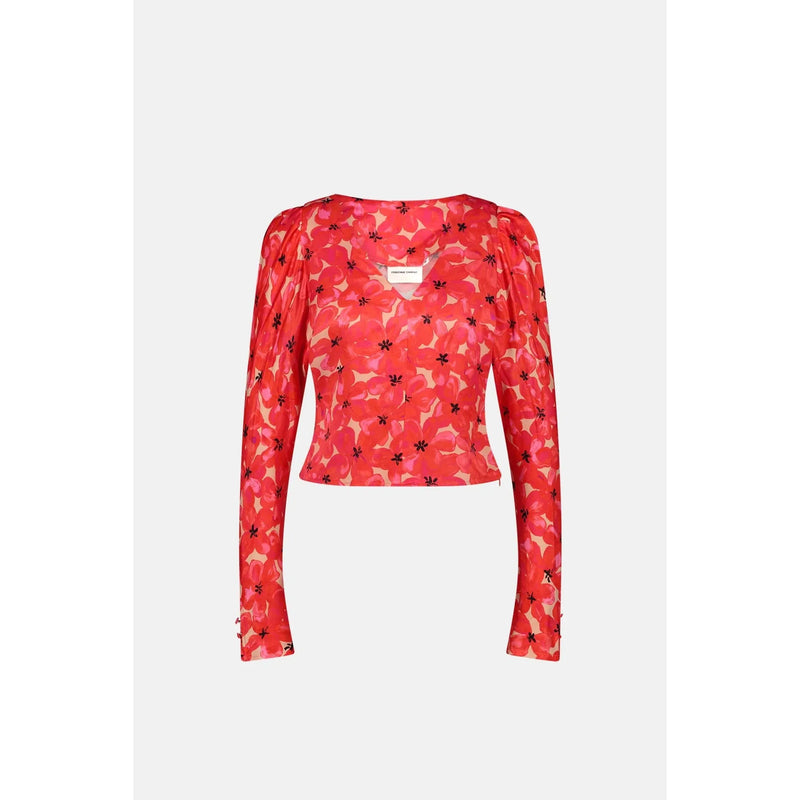 Mila Top Tulip Fever Print Pink Floral
