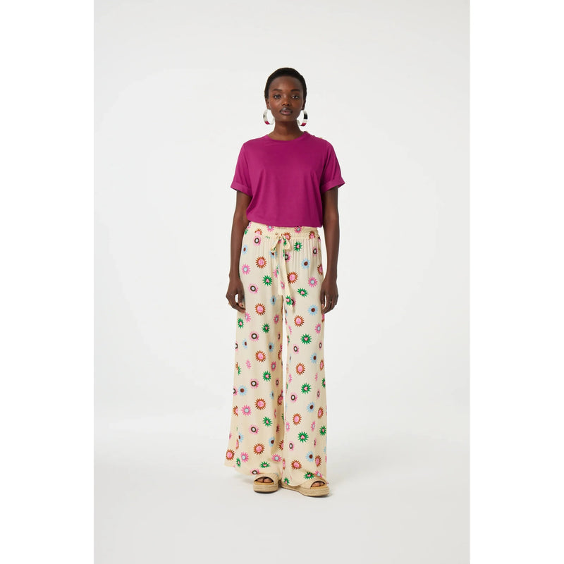Palapa Pants Warm White Print