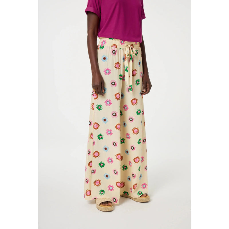 Palapa Pants Warm White Print