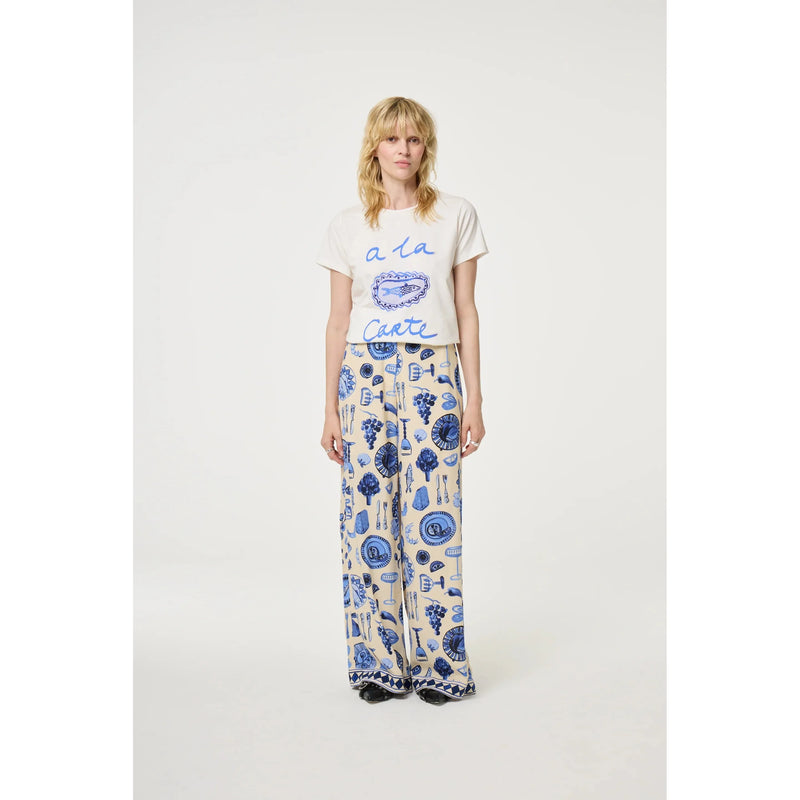 Rose Aperitif Print T-Shirt Off White